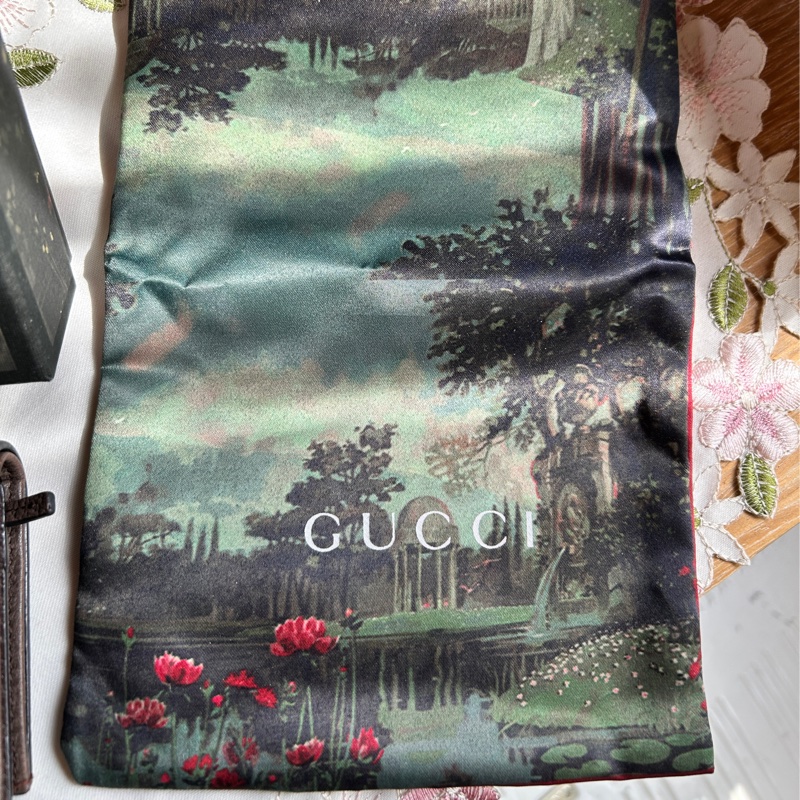 [附購證全配] 巴黎專櫃購回 Gucci Ophidia 三折短夾｜絕版限定花園噴泉彩繪盒及防塵袋｜巴黎買正貨-9