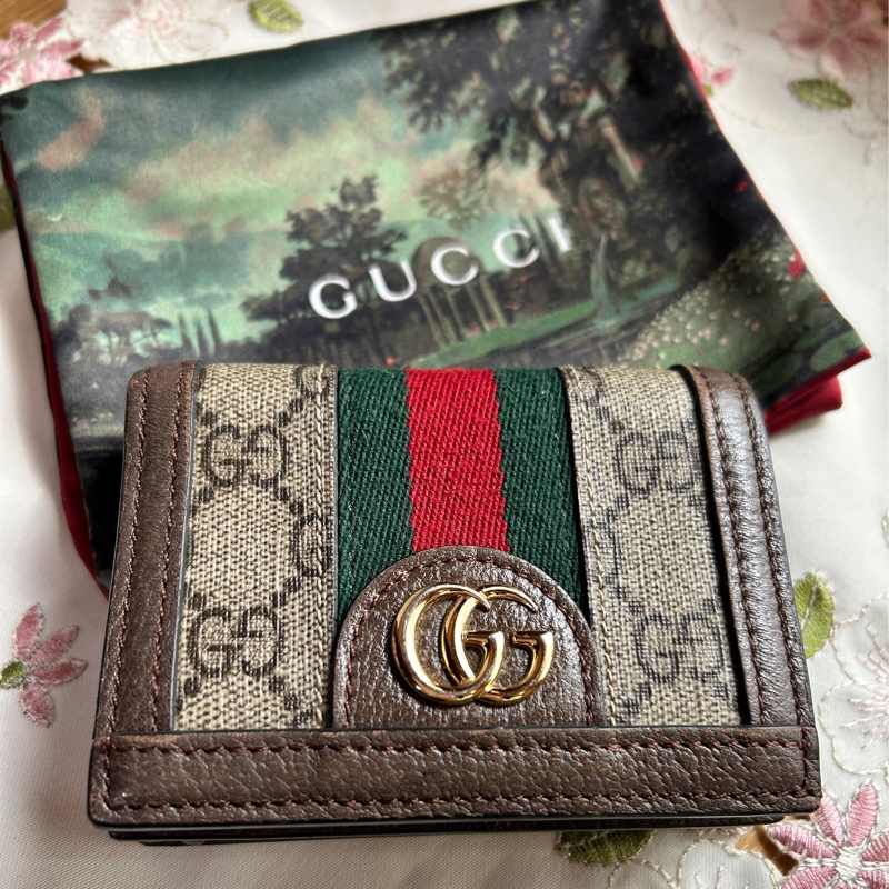 [附購證全配] 巴黎專櫃購回 Gucci Ophidia 三折短夾｜絕版限定花園噴泉彩繪盒及防塵袋｜巴黎買正貨-10