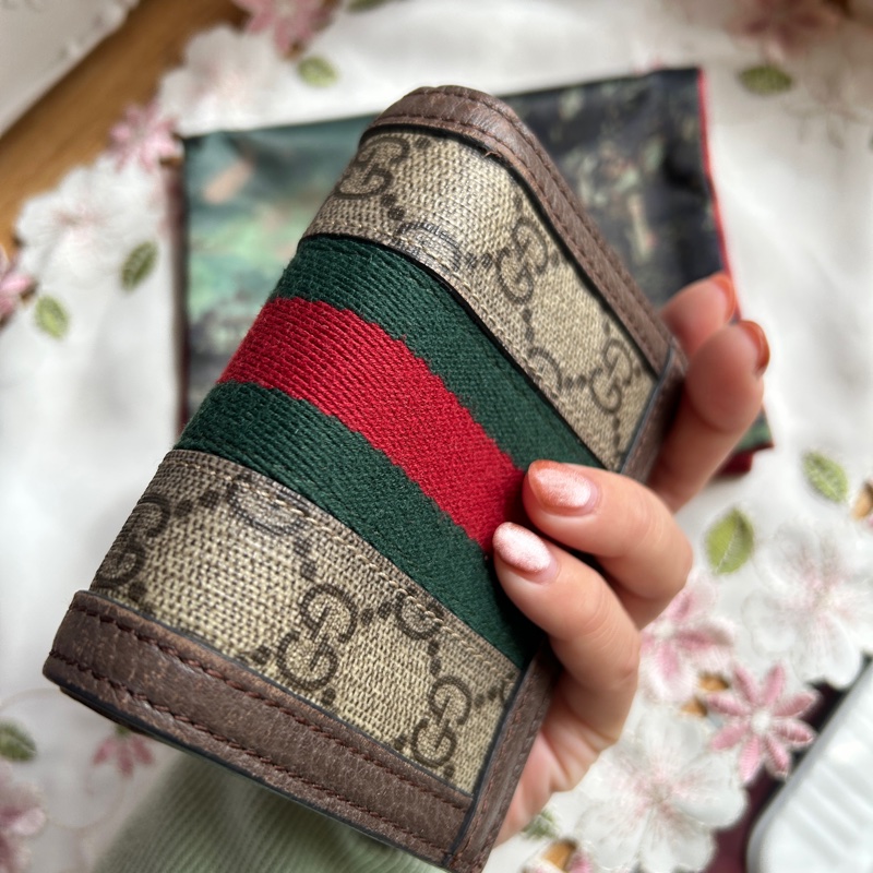 [附購證全配] 巴黎專櫃購回 Gucci Ophidia 三折短夾｜絕版限定花園噴泉彩繪盒及防塵袋｜巴黎買正貨-16