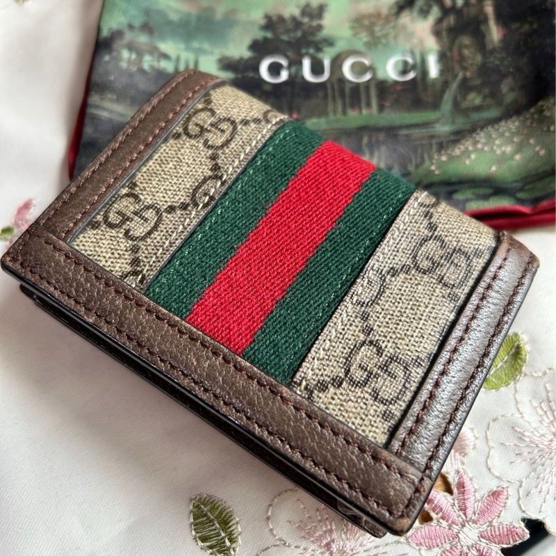 [附購證全配] 巴黎專櫃購回 Gucci Ophidia 三折短夾｜絕版限定花園噴泉彩繪盒及防塵袋｜巴黎買正貨-30