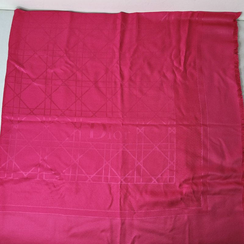 DIOR 藤格紋真絲混羊毛披肩-2