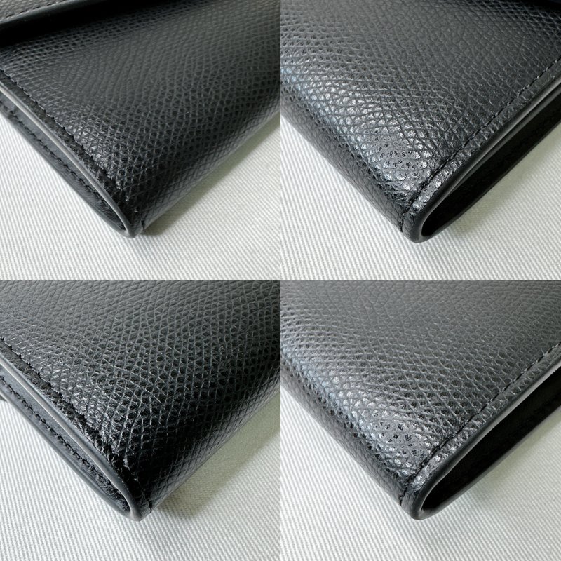 FENDI 黑金圓扣信封長夾-10