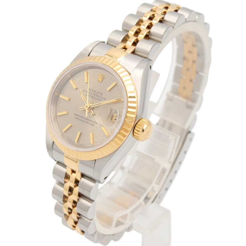 18K黃金 金鑽石面盤 Datejust 自動機械 腕錶【ROLEX 勞力士】 69173-1