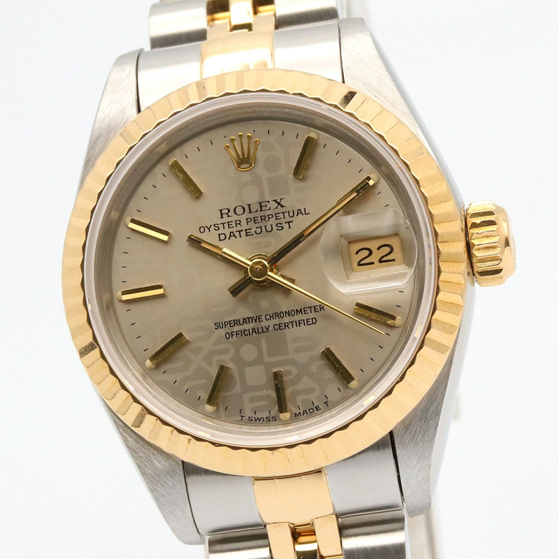 18K黃金 金鑽石面盤 Datejust 自動機械 腕錶【ROLEX 勞力士】 69173-2