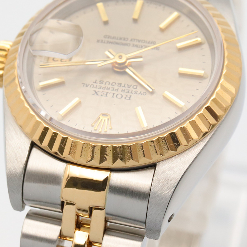 18K黃金 金鑽石面盤 Datejust 自動機械 腕錶【ROLEX 勞力士】 69173-10