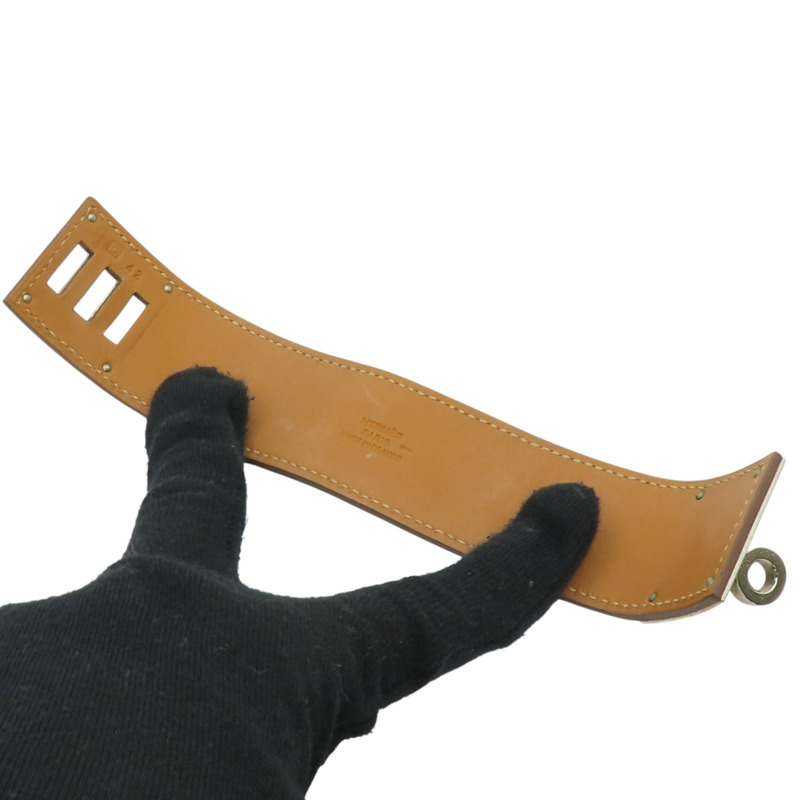 紅色 蜥蜴皮 Kelly Dog 手環 □O刻 銀扣【HERMES 愛馬仕】-5