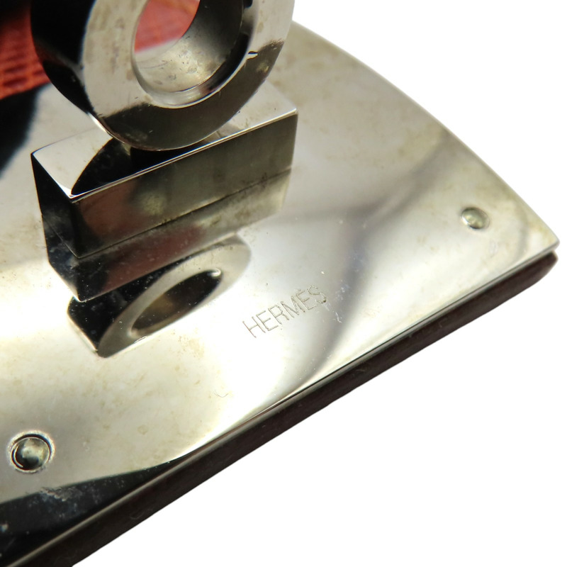 紅色 蜥蜴皮 Kelly Dog 手環 □O刻 銀扣【HERMES 愛馬仕】-6