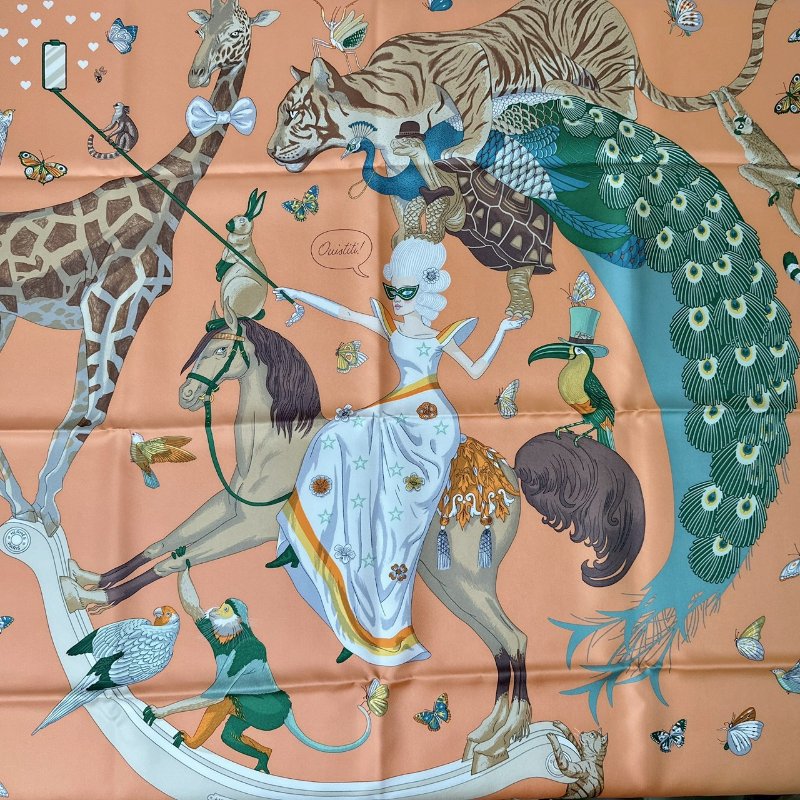 HERMES 全新Story馬戲團故事絲巾-3