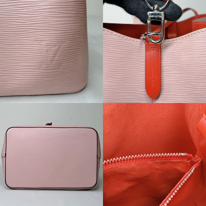 LV 粉色EPI水波紋水桶包-8