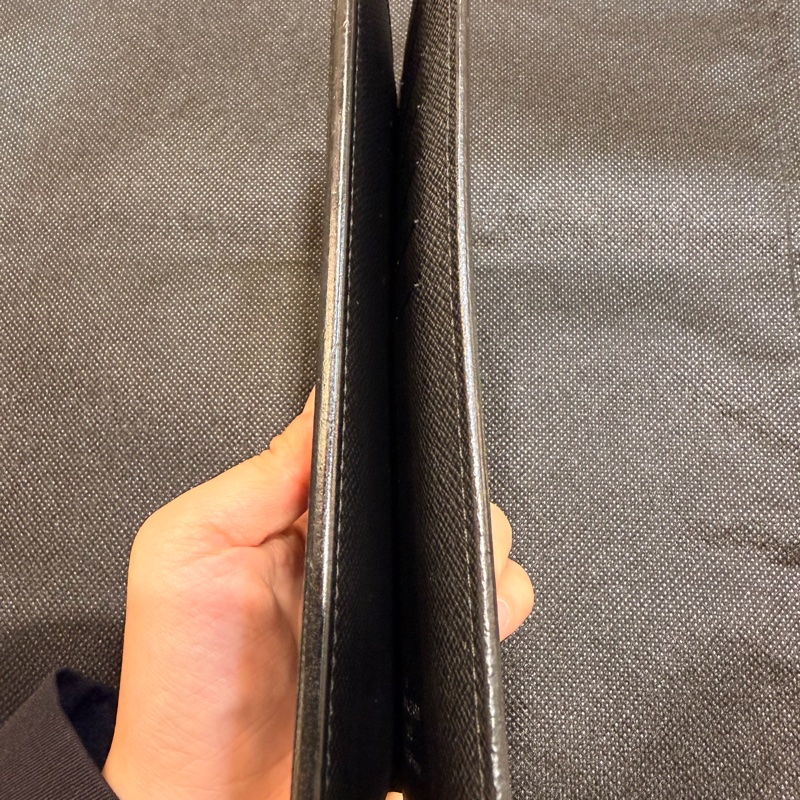 LV Alexander 黑灰棋盤格8格拉鏈零錢袋對折長夾-6