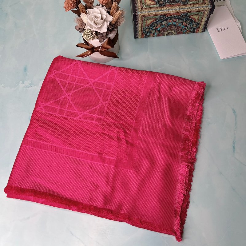 DIOR 真絲混羊毛披肩-1