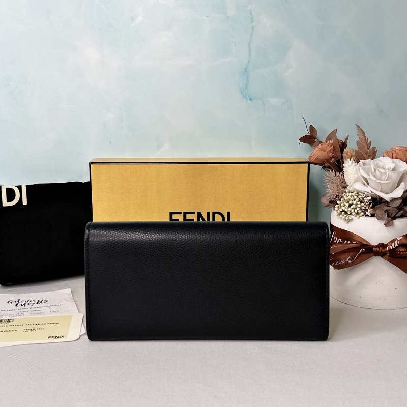 FENDI 黑金信封長夾-1