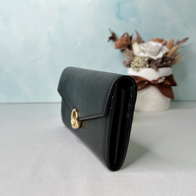 FENDI 黑金信封長夾-2