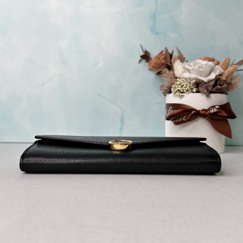 FENDI 黑金信封長夾-6