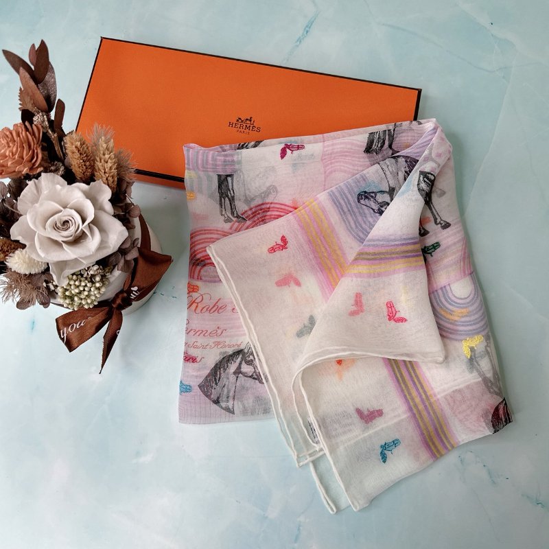 HERMES 全新Garde-Robe Pop絲巾-0