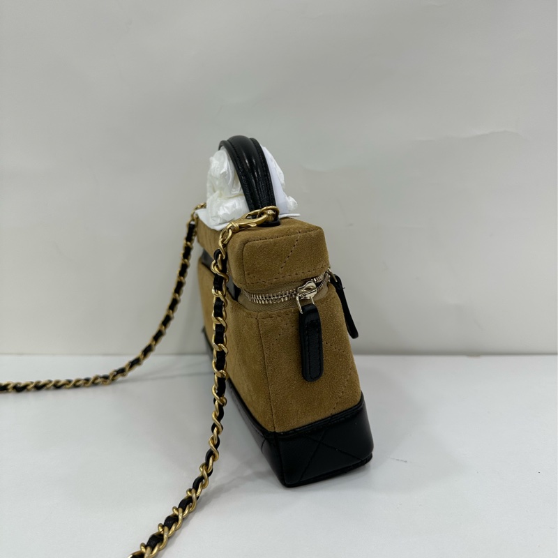 Chanel 香奈兒 26S LP盒子包麂皮拼色 全新有購證-3