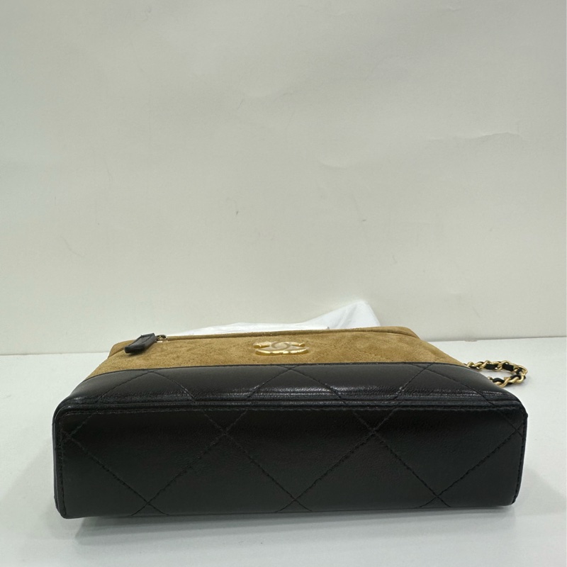 Chanel 香奈兒 26S LP盒子包麂皮拼色 全新有購證-5