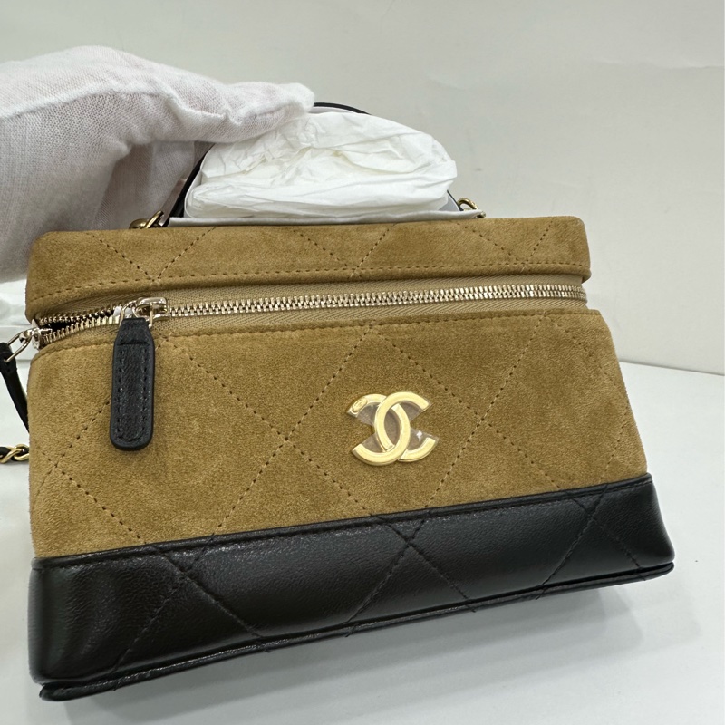 Chanel 香奈兒 26S LP盒子包麂皮拼色 全新有購證-7