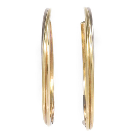 CARTIER 18K玫瑰金/黃金/白金Trinity耳環