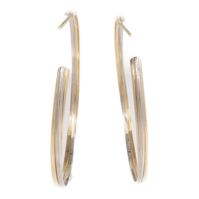 CARTIER 18K玫瑰金/黃金/白金Trinity耳環-2