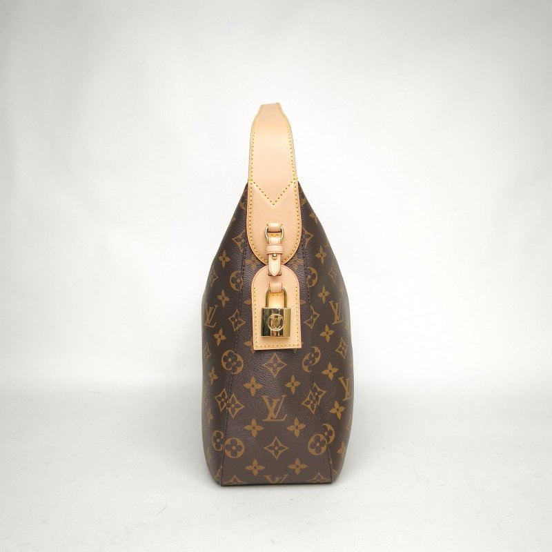 LOUIS VUITTON SLOUCHY中號手袋牛皮革Monogram圖案老花晶片肩背包-3