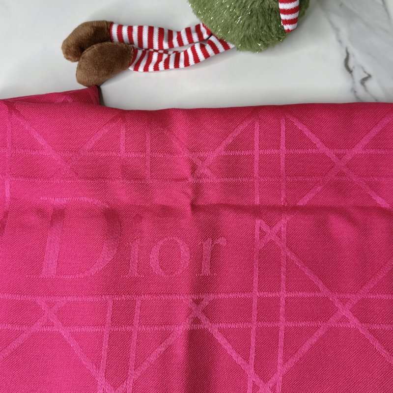 DIOR 真絲羊毛混紡披肩-1