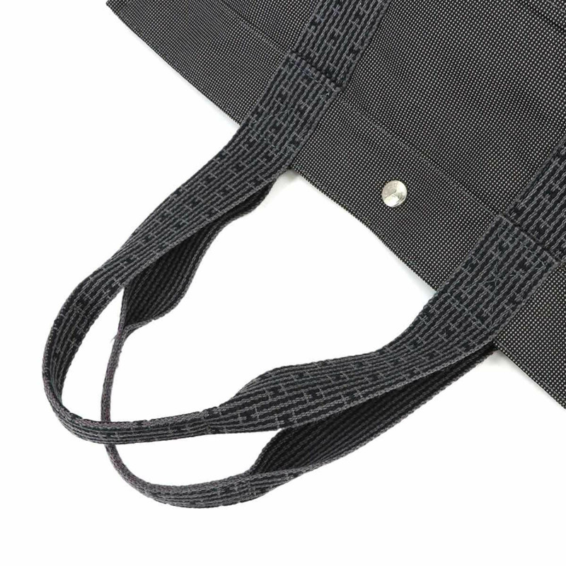 愛馬仕 Herline GM 手提包，帆布材質，灰色，銀色五金配件-4