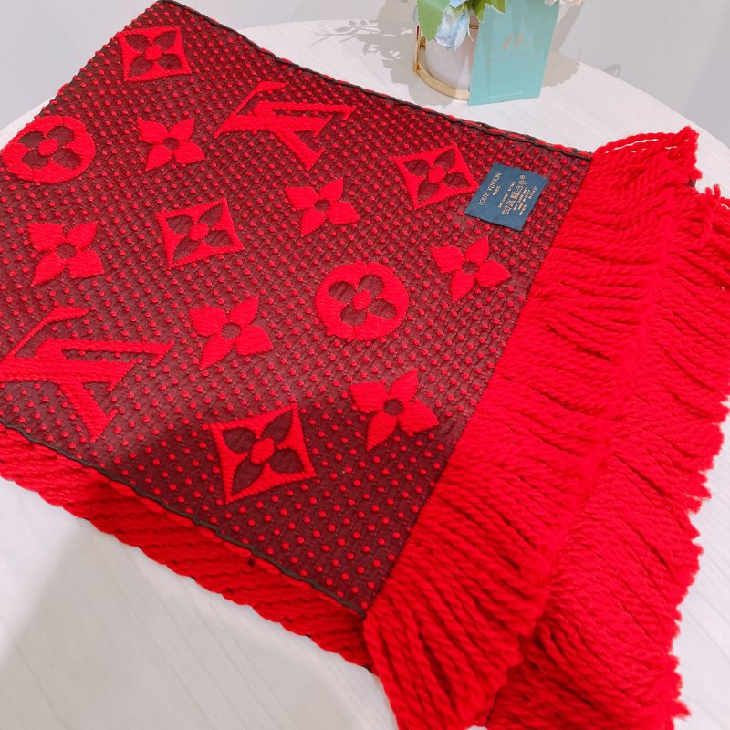 TK2005 Louis Vuitton  路易威登大花紋圍巾Wool Logomania Scarf Red 175 x 30cm-6