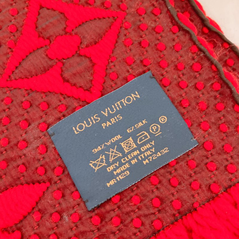 TK2005 Louis Vuitton  路易威登大花紋圍巾Wool Logomania Scarf Red 175 x 30cm-7