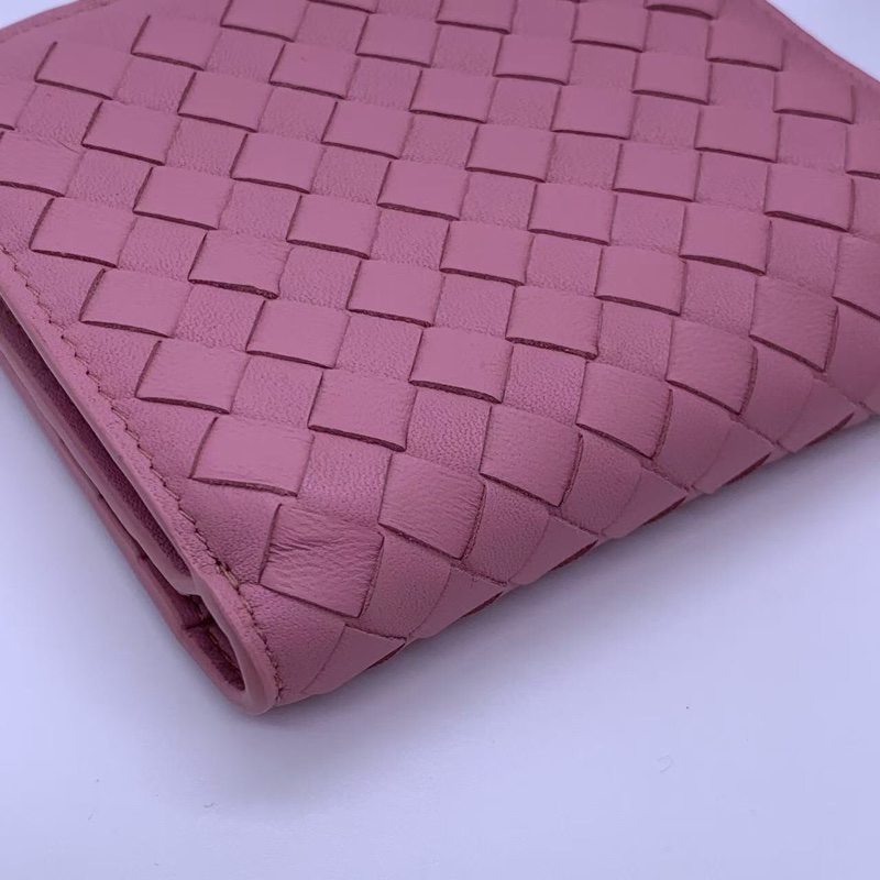 二手 bv 短款粉色錢包，配件盒子，成色如圖-15