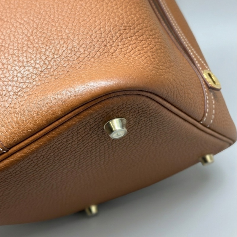 愛馬仕/Hermes Picotin Lock 金棕 牛皮金扣  尺寸：22×17×21cm  百年經典 D刻-16