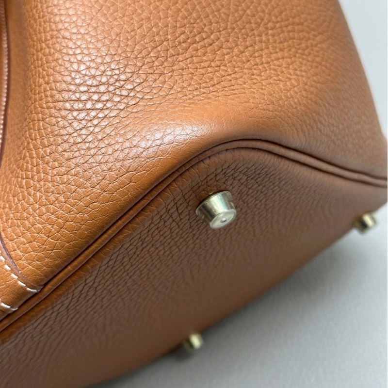愛馬仕/Hermes Picotin Lock 金棕 牛皮金扣  尺寸：22×17×21cm  百年經典 D刻-17