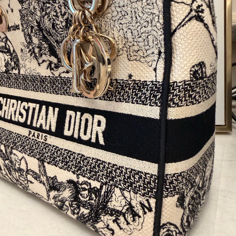 Christian Dior Lady D-Lite 刺繡中號-2