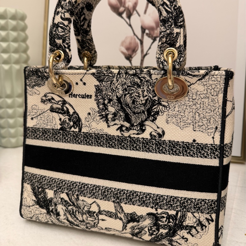 Christian Dior Lady D-Lite 刺繡中號-7