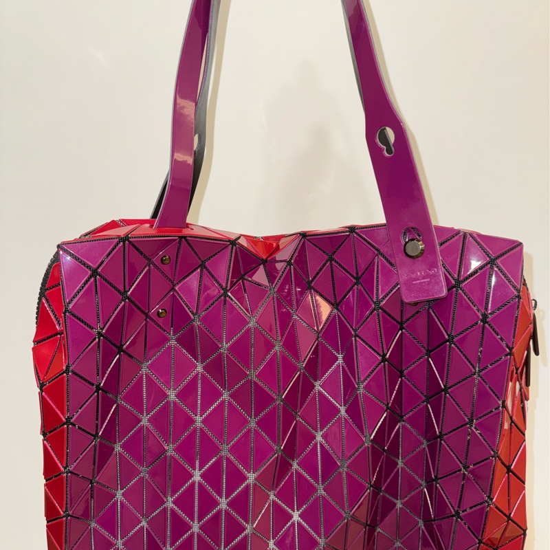 三宅一生Baobao 桃紅雙拼包-1