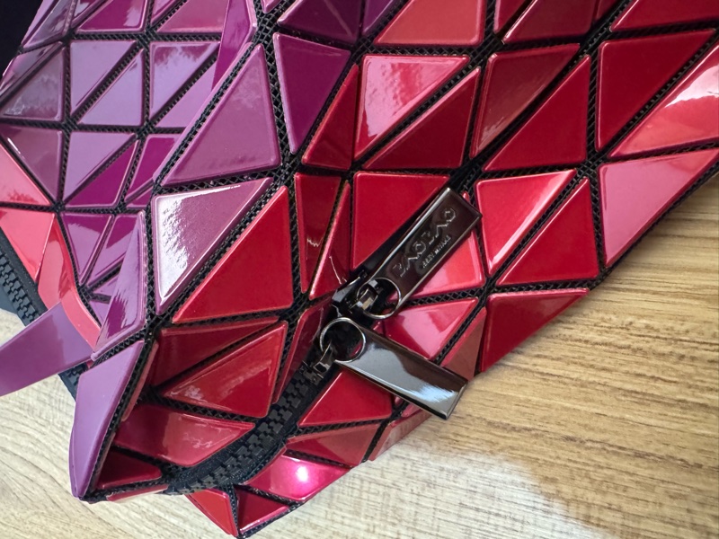 三宅一生Baobao 桃紅雙拼包-3