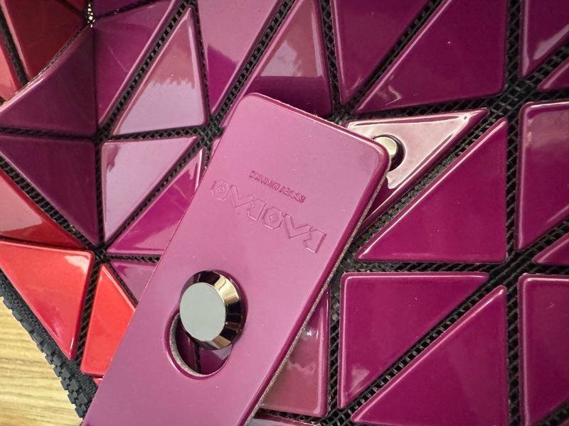 三宅一生Baobao 桃紅雙拼包-4