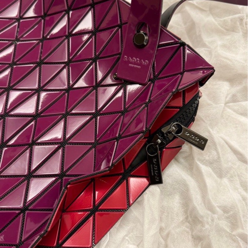 三宅一生Baobao 桃紅雙拼包-6