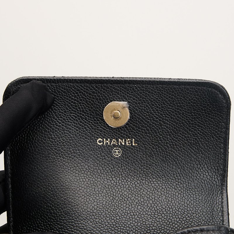 二手Chanel 愛心金球mini小包/黑金牛-21