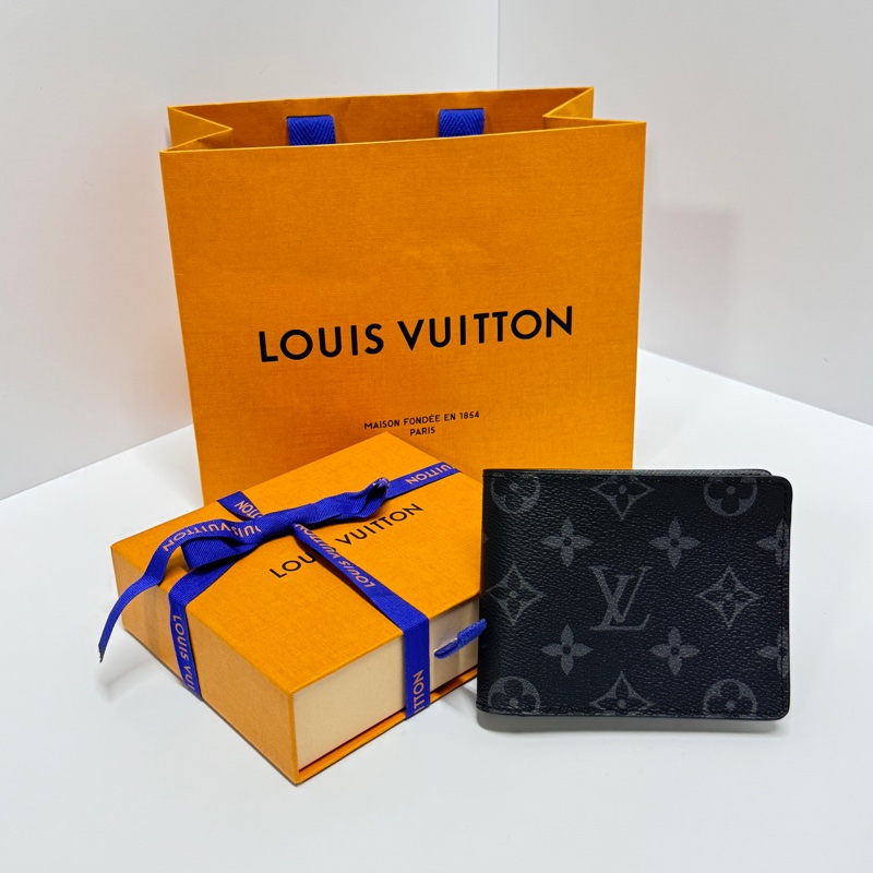 【全新品🎁】 LV 晶片款 經典黑老花 黑武士 短夾-2