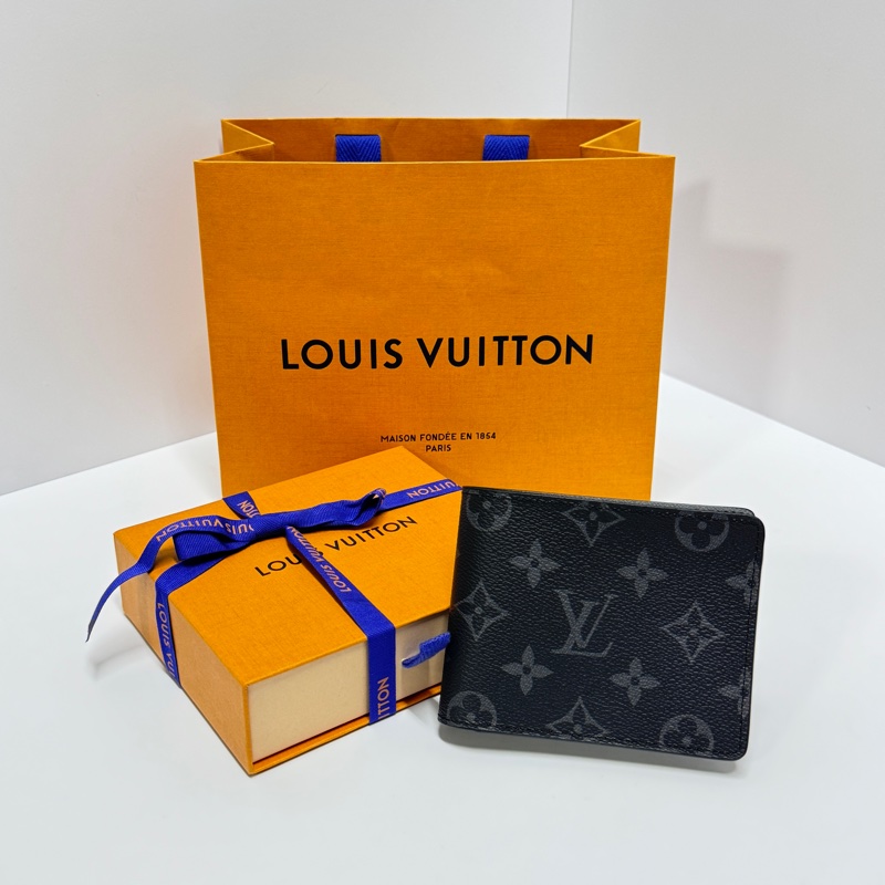 【全新品🎁】 LV 晶片款 經典黑老花 黑武士 短夾-11
