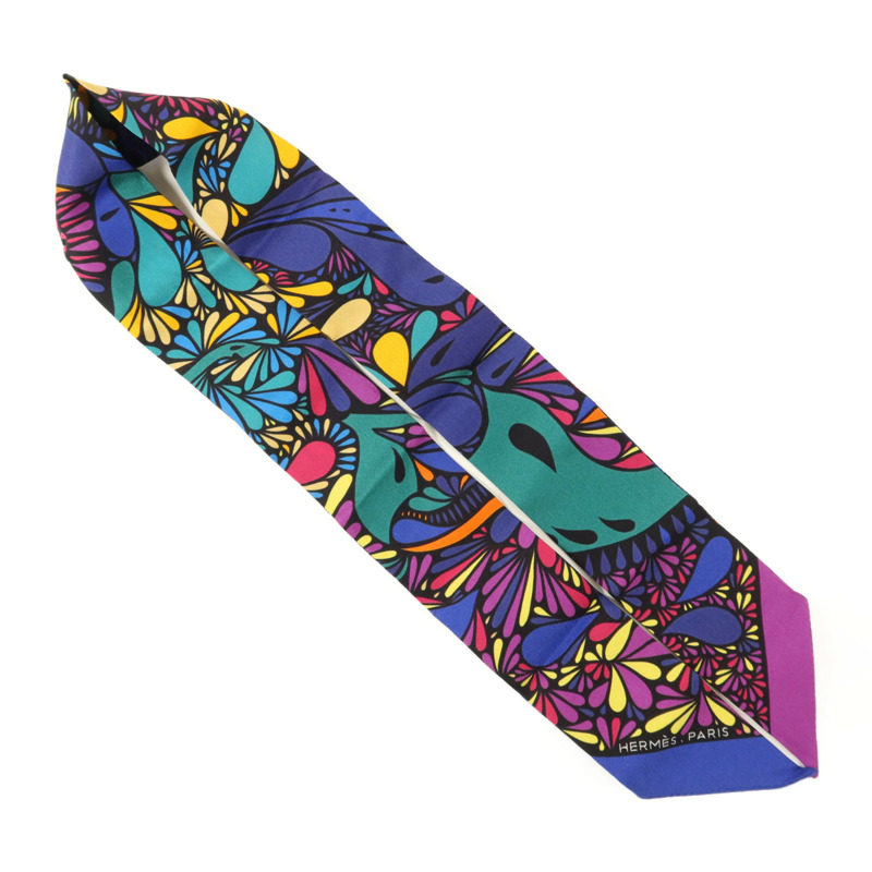 HERMES 絲質Twilly絲巾-3