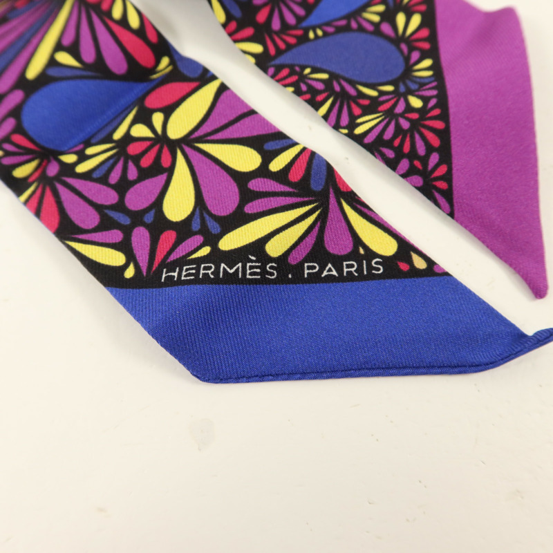 HERMES 絲質Twilly絲巾-4
