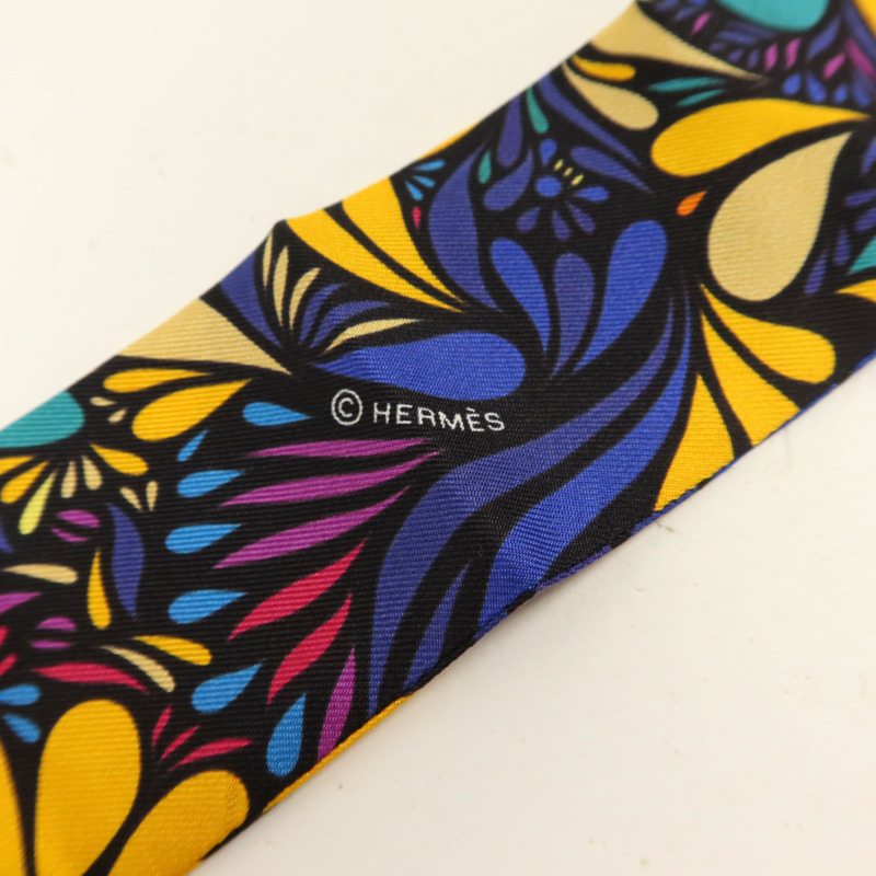 HERMES 絲質Twilly絲巾-5