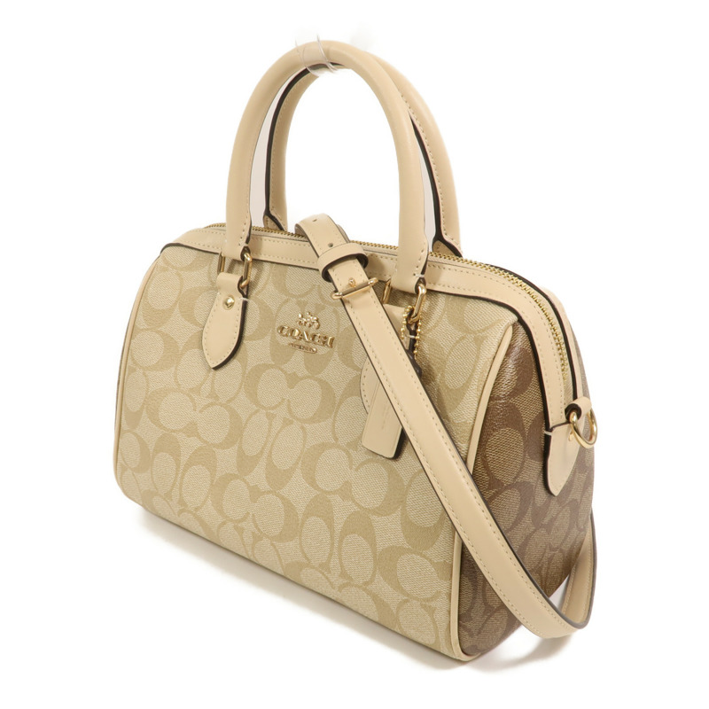COACH 牛皮皮革2 Way Shoulder Bag手挽肩背兩用袋-2