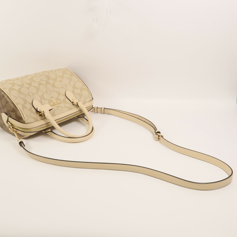 COACH 牛皮皮革2 Way Shoulder Bag手挽肩背兩用袋-7