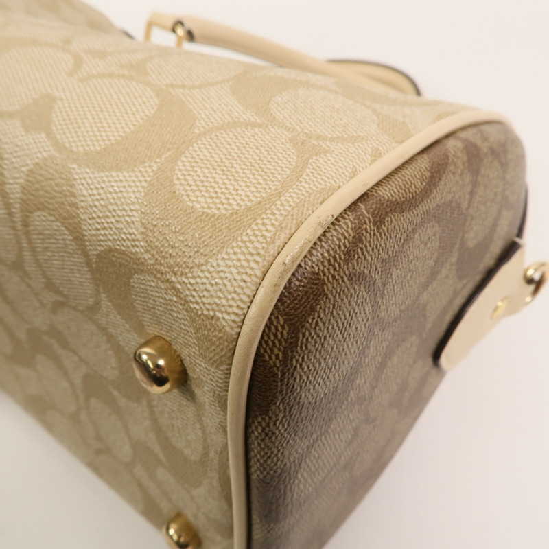 COACH 牛皮皮革2 Way Shoulder Bag手挽肩背兩用袋-10