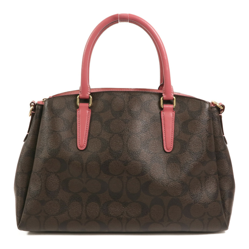 COACH 牛皮皮革2 Way Shoulder Bag手挽肩背兩用袋-1