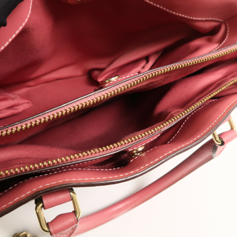 COACH 牛皮皮革2 Way Shoulder Bag手挽肩背兩用袋-4