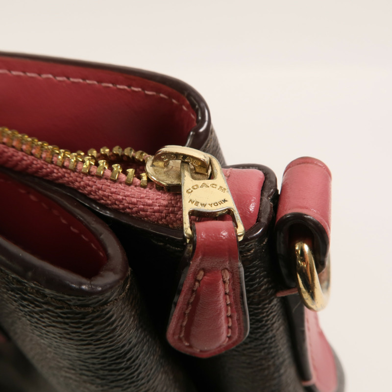 COACH 牛皮皮革2 Way Shoulder Bag手挽肩背兩用袋-12